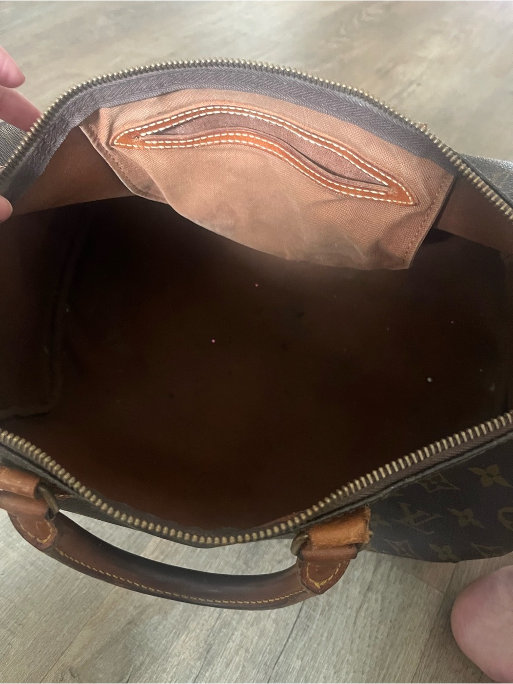 Louis Vuitton Speedy Monogram Canvas Travel Bag in Brown and Tan - Picture 8 of 16